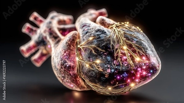 Obraz A stylized, glowing heart