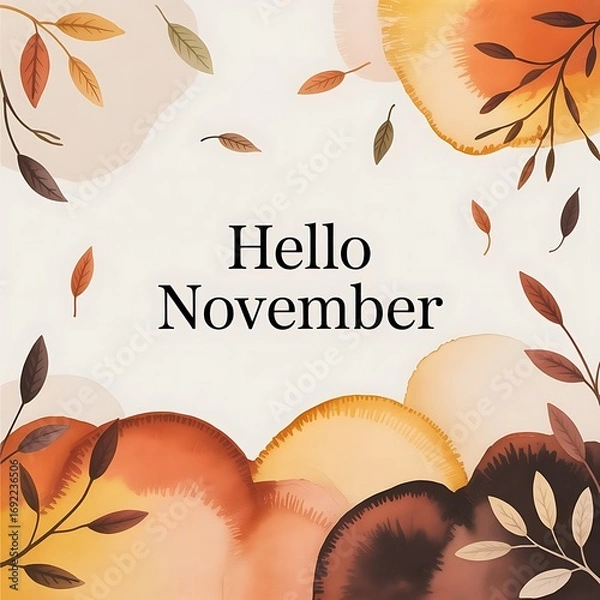 Fototapeta autumn background with leaves