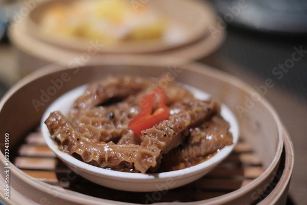 Fototapeta hong kong dim sum Satay Honeycomb Tripe, Delicious Chinese cuisine