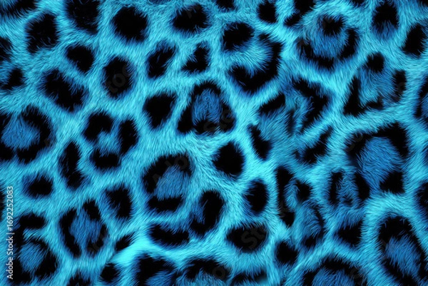 Fototapeta blue leopard print. Flashy and eye-catching animal print backgrounds and beautiful