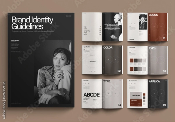 Fototapeta Brand Guideline Layout