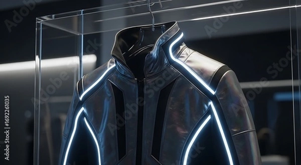 Fototapeta Futuristic Jacket on Display - A Glimpse into Technological Fashion.