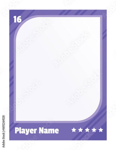 Obraz Game sports card template. Trading frame for football, basketball and hockey players. Vector illustration