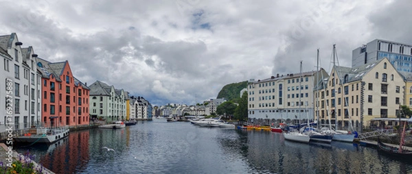 Obraz Amazing panoramic view of Alesund - Town on the west coast of Norway