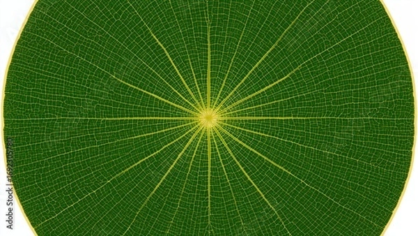 Fototapeta Green Leaf Veins Close-Up