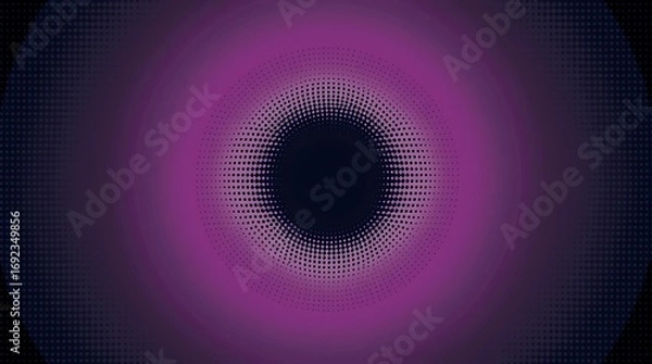 Fototapeta Dark vector background featuring halftone dot textures, gradient elegance in graphite and subtle electric pinks