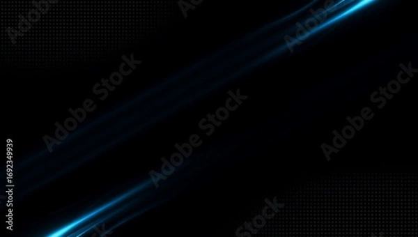 Fototapeta Dark vector halftone background with Thalorin geometry, ripple gradient effect in stealth gray to laser blue tones, tech abstract style