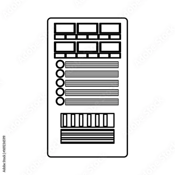 Fototapeta Database server storage icon vector illustration graphic design