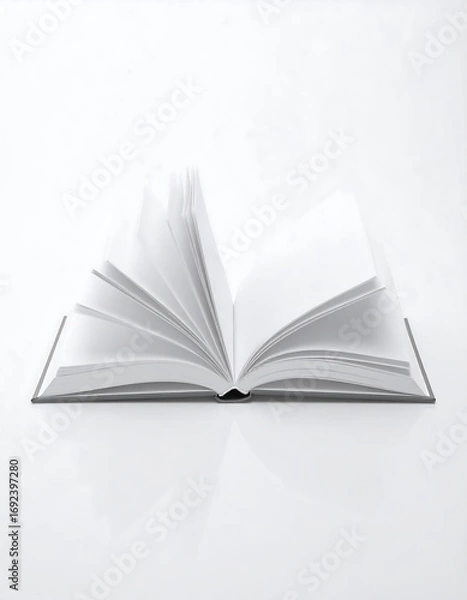 Fototapeta Open book, blank pages (2)