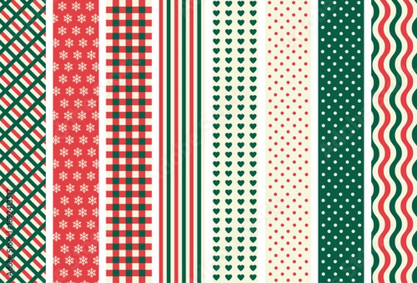 Fototapeta Various patterns fabric bundle set. Elegant Pattern Design bundle set perfect for fabric, wallpaper, and graphic projects.