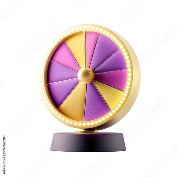 Fototapeta Colorful spinning wheel for game show or prize contest design