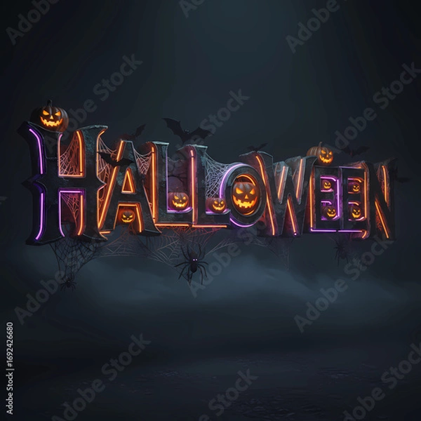 Obraz happy halloween text