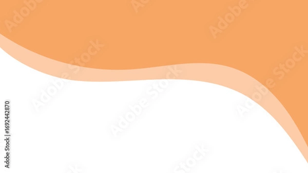 Fototapeta Abstract header template with dynamic orange wave and transparent background flat vector illustration