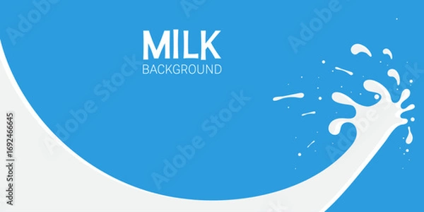 Obraz Milk splashes background vector illustration