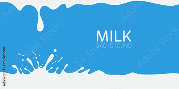 Obraz Milk splashes background vector illustration