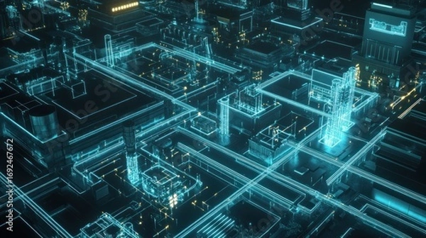 Obraz Futuristic Industrial Complex (2)