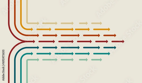 Fototapeta Abstract arrow direction. Business investment to success. financial data graph strategy. Technology background. High speed.