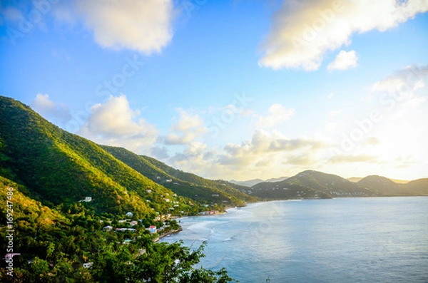 Obraz Rolling hills and ocean