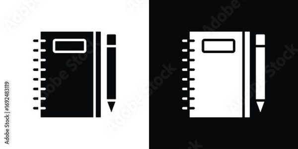 Obraz Notebook icon flat design. Eps 10