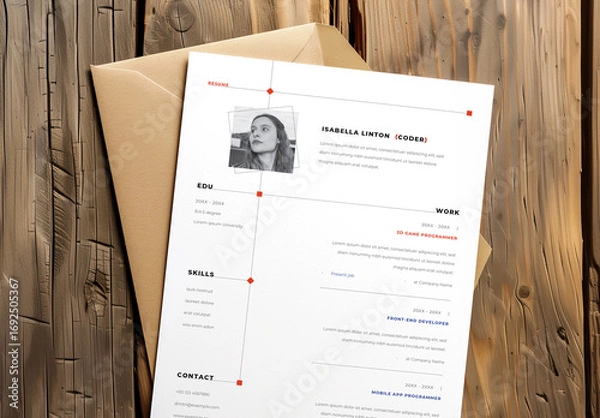 Obraz Resume CV Layout