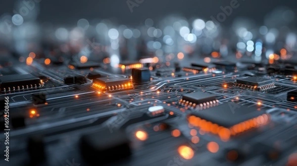 Fototapeta Circuit board technology