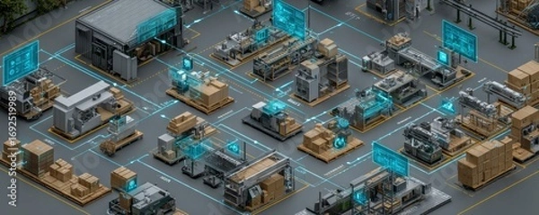 Obraz Digital Product Lifecycle Assessment in Modern Manufacturing Facility
