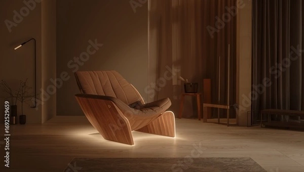 Fototapeta Chair in the Room, Luxury Concept and Modern, using generative ai