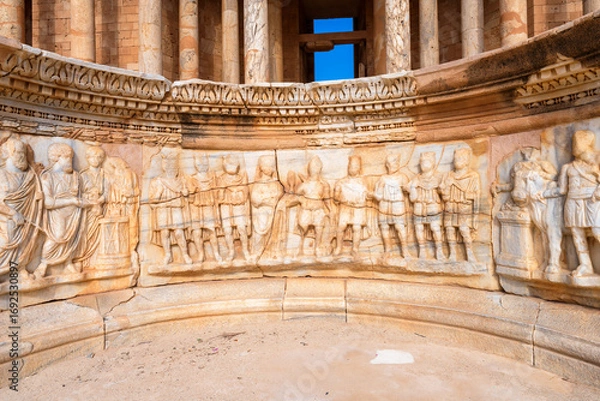 Fototapeta Theater of Sabratha, Phoenician and Roman city in Northern Libya, a world heritage site