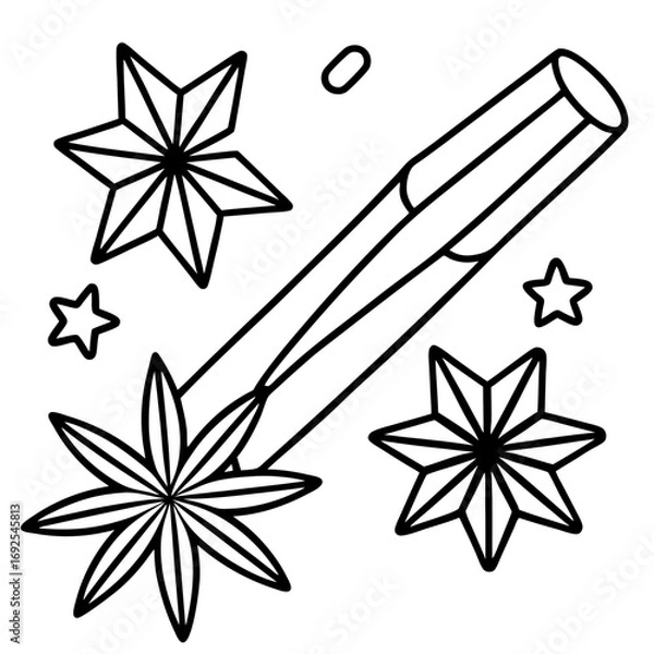 Fototapeta vector illustration of an abstract flower