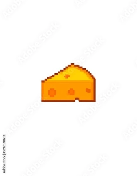 Obraz Pixelated cheese slice