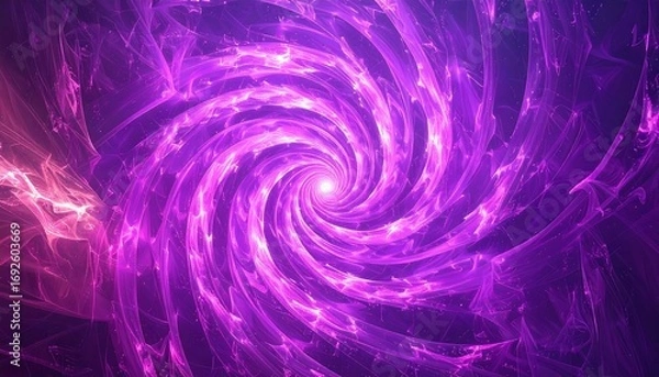Fototapeta Abstract swirling vortex of vibrant purple and pink