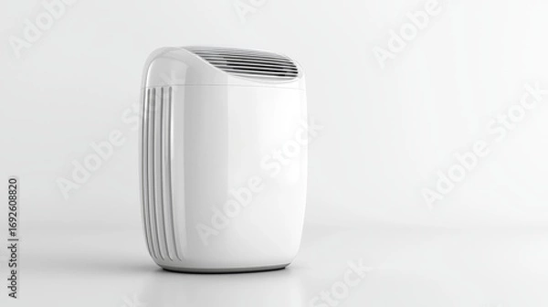 Fototapeta Modern white air conditioner appliance isolated on clean studio background device for home climate 