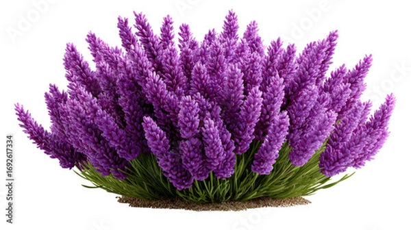 Fototapeta Lavender Blossom: A vibrant cluster of lavender flowers, a visual ode to nature's fragrant artistry, stands gracefully in its full bloom. 