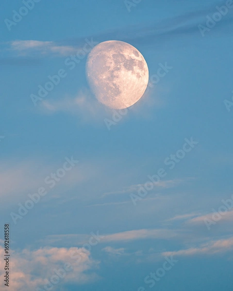 Obraz Lua cheia em céu azul
