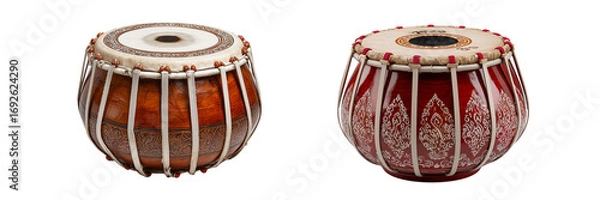 Fototapeta  Set of a Tabla isolated on transparent background.