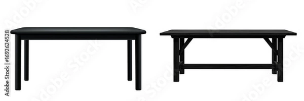 Fototapeta  Set of a Table isolated on transparent background.