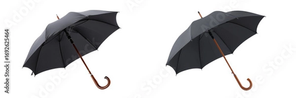 Fototapeta Set of a umbrella isolated on transparent background.