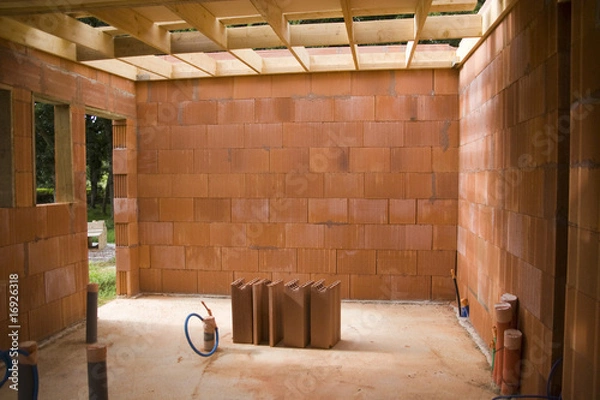 Obraz brick house construction