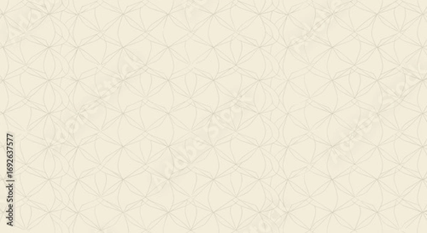 Fototapeta Intricate geometric pattern of intersecting lines and circles on a pale cream background