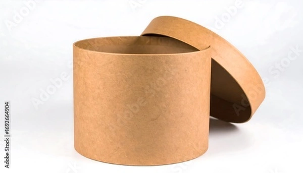 Obraz Plain kraft paper cylindrical box