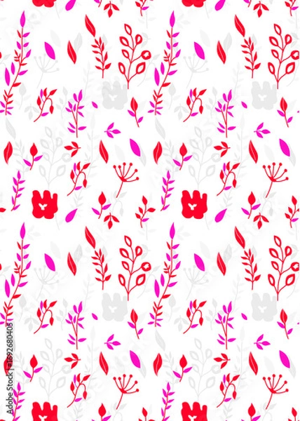 Fototapeta All Over Flower Design Seamless Pattern With Some Texture Digital Print Textile