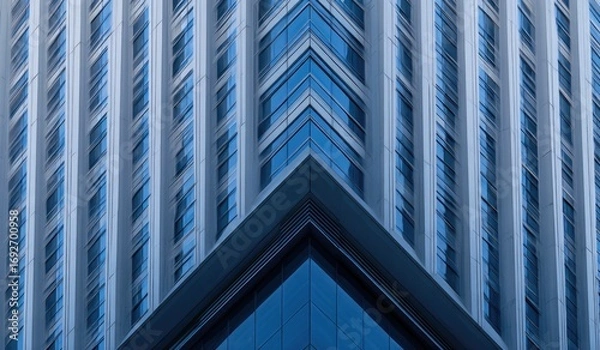 Fototapeta Architectural detail of a modern skyscraper