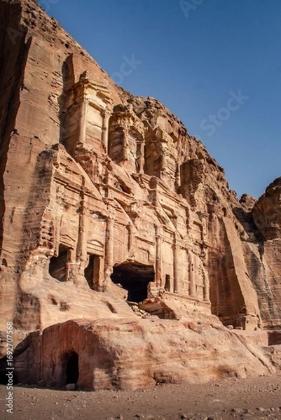 Obraz Petra's Ancient Rock-Cut Architecture