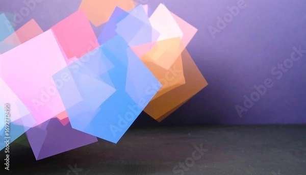 Fototapeta Abstract colorful squares in motion