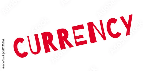 Obraz Currency rubber stamp. Grunge design with dust scratches. Effects can be easily removed for a clean, crisp look. Color is easily changed.