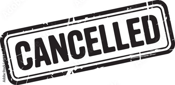 Fototapeta Cancelled Stamp Vector Graphic for Event Postponement and Cancellation Notices