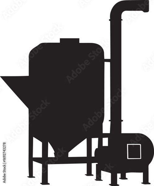 Fototapeta Grain Dryer Machine | Modern Automatic Grain Drying Equipment for Rice, Wheat & Corn