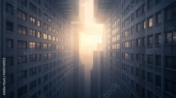 Obraz Modern city architecture cityscape buildings 