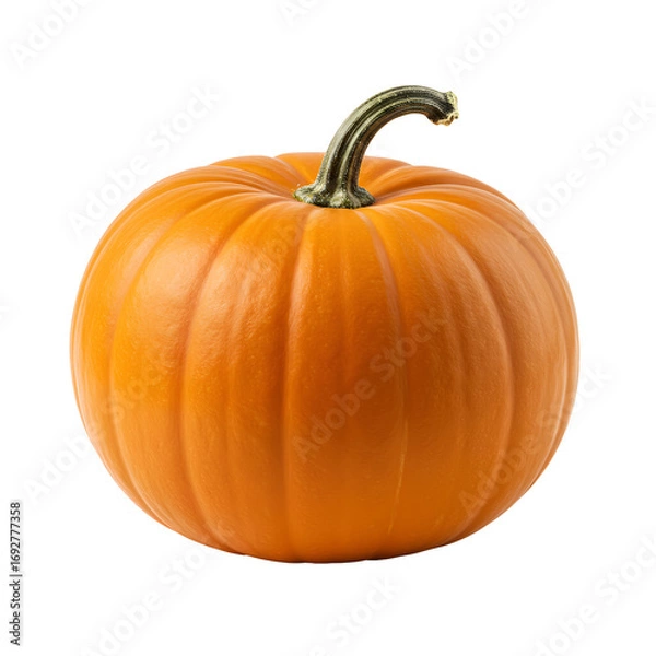 Obraz Ripe orange pumpkin isolated on transparent background representing autumn harvest