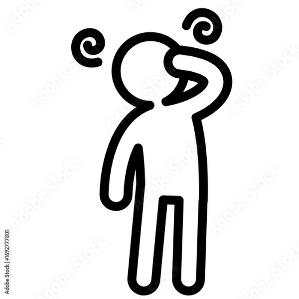 Obraz Disease and symptom icon. Dizziness